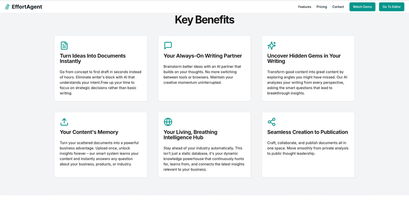 EffortAgent AI Writing Platform