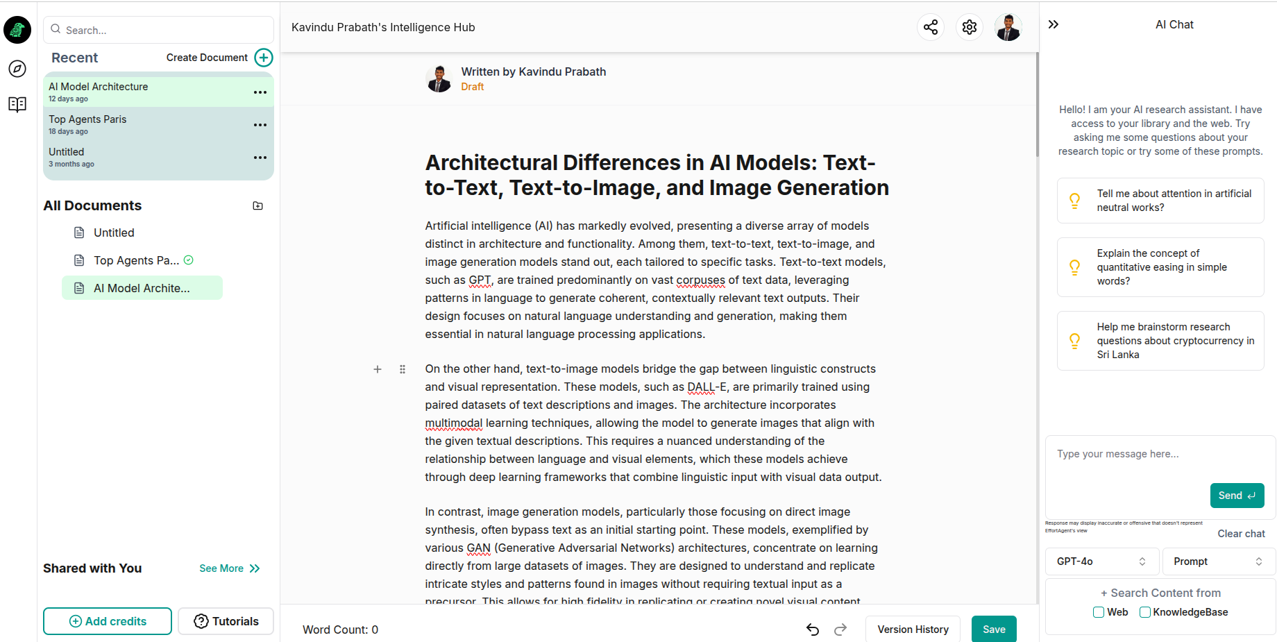 EffortAgent Editor Interface